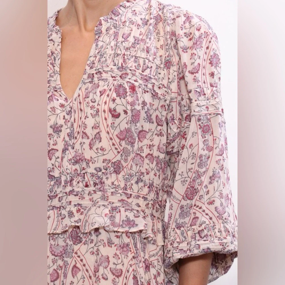 Isabel Marant Etoile Likoya Floral Maxi Dress in Ecru size 40 - Picture 4 of 11